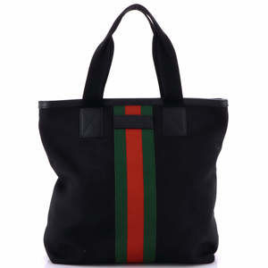 Gucci Large Web Shopping Tote Techno Canvas